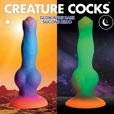 Creature Cocks Space Cock Glow in The Dark Silicone Alien Dildo