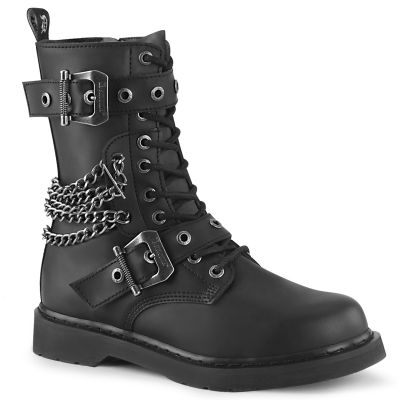 Mens Chains Mid Calf Boots