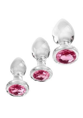 Adam & Eve Pink Gem Glass Plug