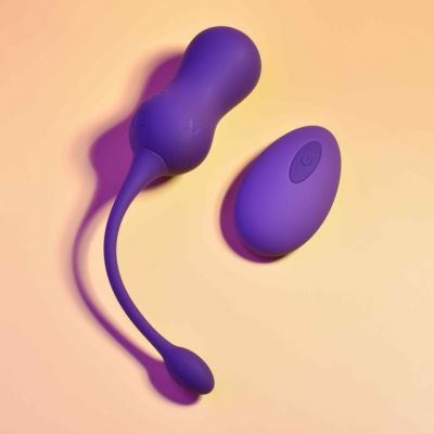 Playboy Double Time Rechargeable Silicone Vibrating Kegel Balls with Remote Control
