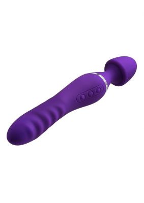 Adam & Eve The Dual End Twirling Wand Rechargeable Silicone Heating Vibrator