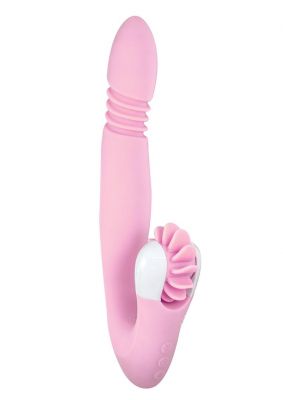 Devine Vibes Orgasm Wheel & Stroker Rechargeable Silicone Dual Vibrator