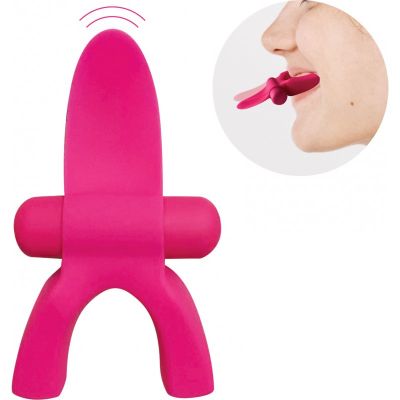 Tongue Me Extreme Silicone Tongue Vibrator with Mouth Guard