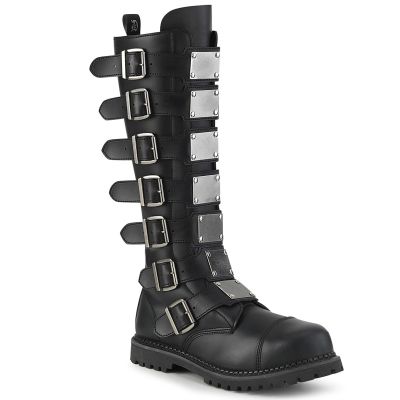 Men's Metal Plated Knee High Boots