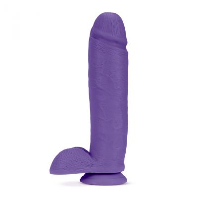 Au Naturel Bold Huge Dildo with Suction Cup and Balls 10in