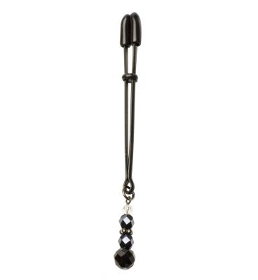 Tweezer Clit Clamp with Black Beads