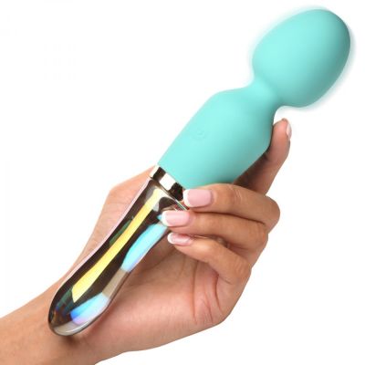 Prisms Vibra-Glass 10X Dual End Rechargeable Silicone Glass Wand