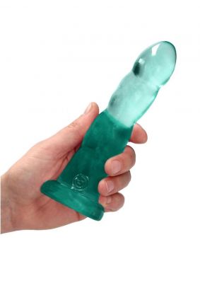 RealRock Crystal Clear Dildo with Suction Cup 7in