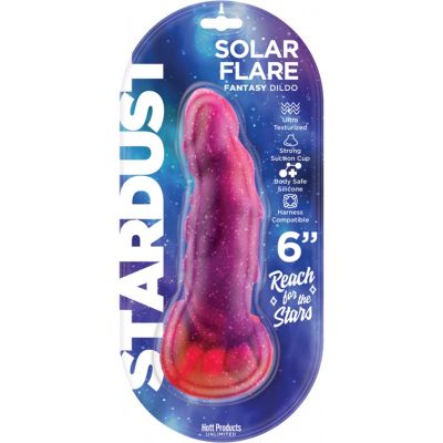 Stardust Solar Flare Silicone Dildo with Suction Cup 6in