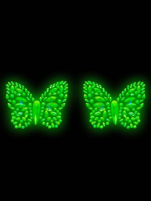 Glow in The Dark Butterfly Nipple Stickers