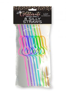 Glitterati Silly Penis Straws (8 Pack)