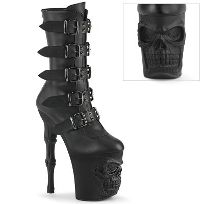 Screaming Skull Ankle Boots