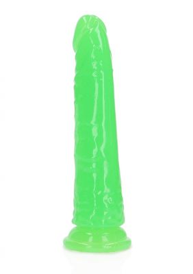 RealRock Slim Glow in the Dark Dildo with Suction Cup 6in