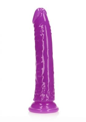 RealRock Slim Glow in the Dark Dildo with Suction Cup 8in