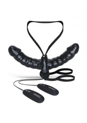 Lux Fetish Vibrating Pleasure for 2 Double-Ended Strap-On