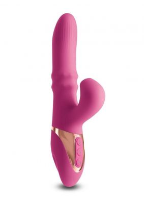Inya Enamour Rechargeable Silicone Rabbit Vibrator with Air Pulse Clitoral Stimulator