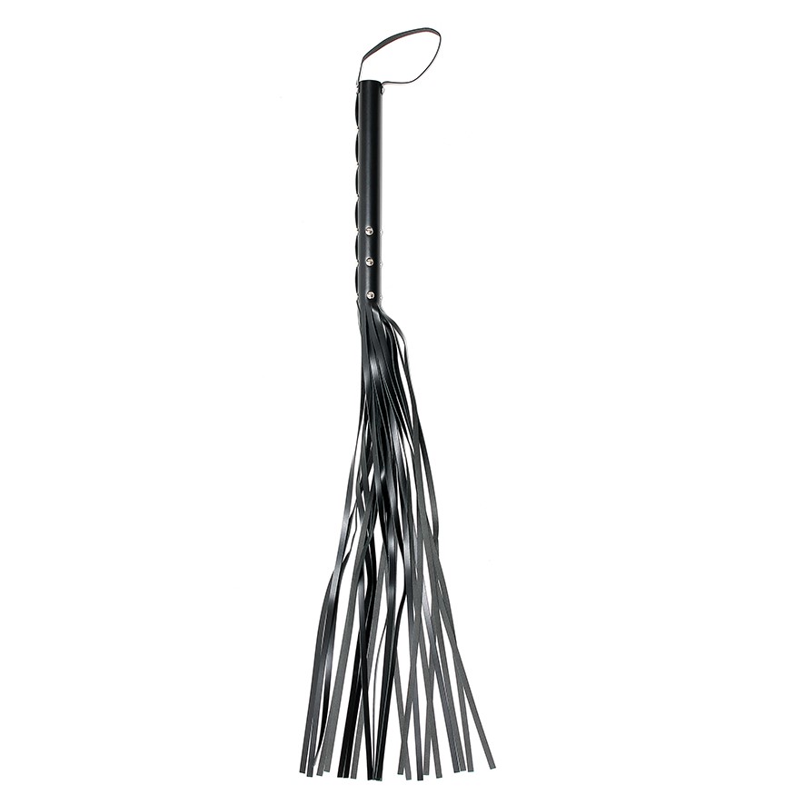 18+Strand+Thick+Handle+Leather+Flogger+Whip