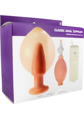 Kinx Classic Anal Zeppelin Vibrating Wired Remote Control Inflatable Anal Plug
