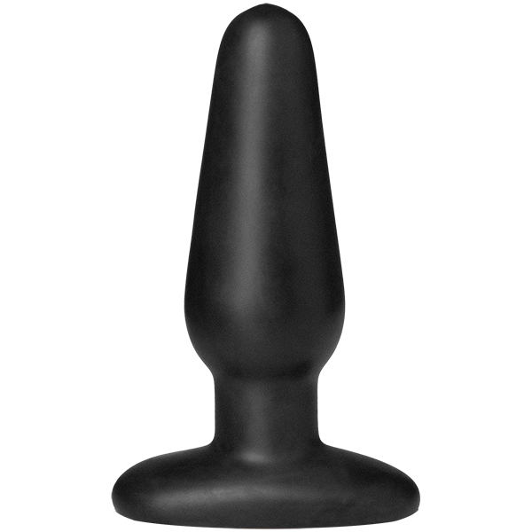 Platinum+Silicone+Anal+plug+Black+4+Inches