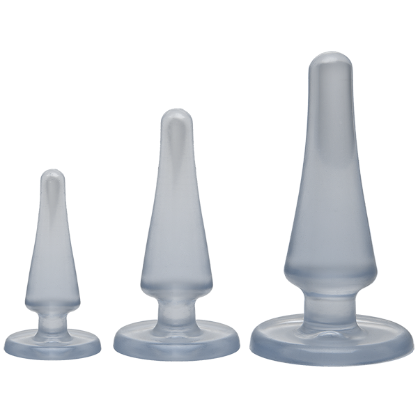 Crystal+Jellies+Anal+Initiation+Anal+Plug+Kit+3+Sizes+Per+Set