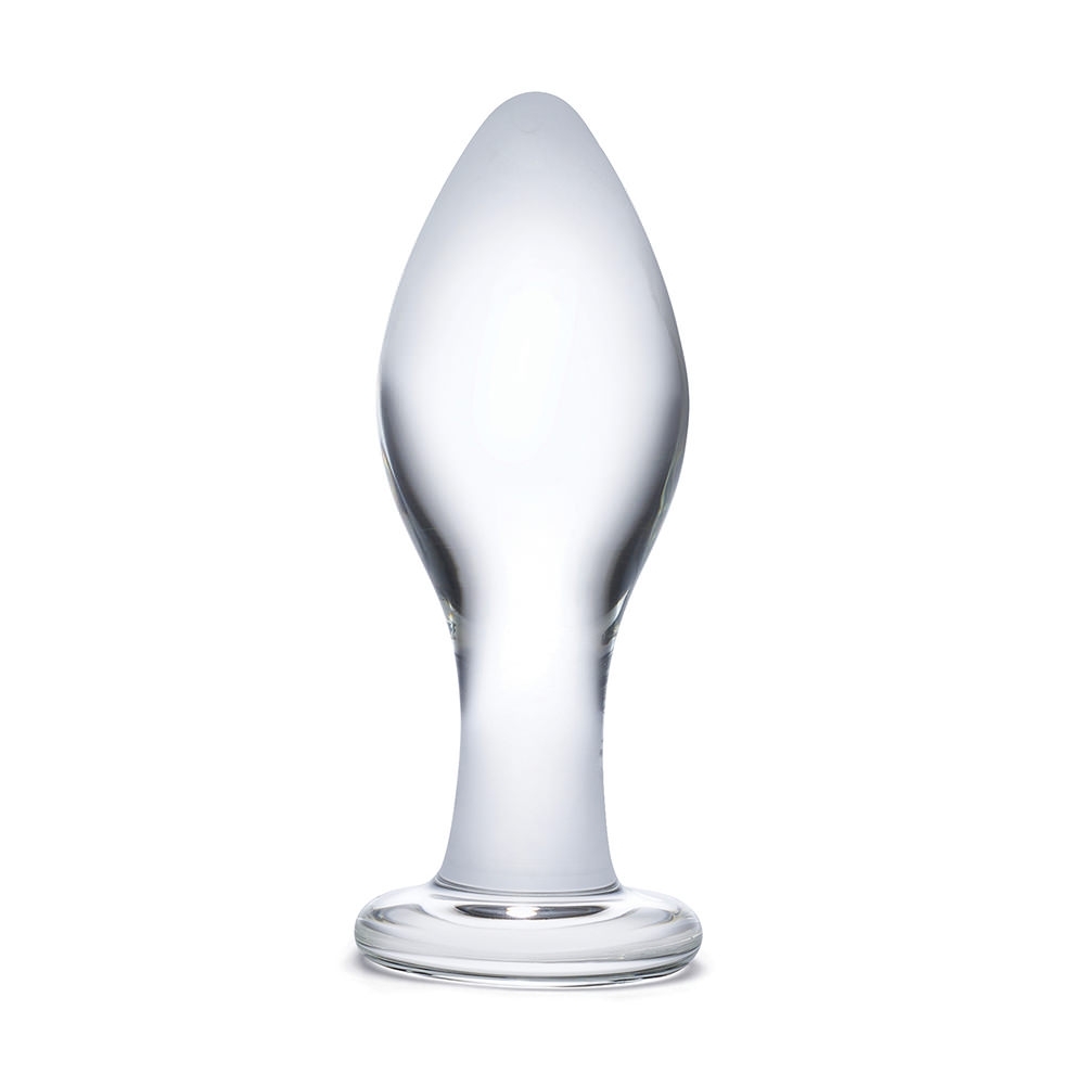 Glas+Classic+Glass+Butt+Plug+4+Inches+Clear