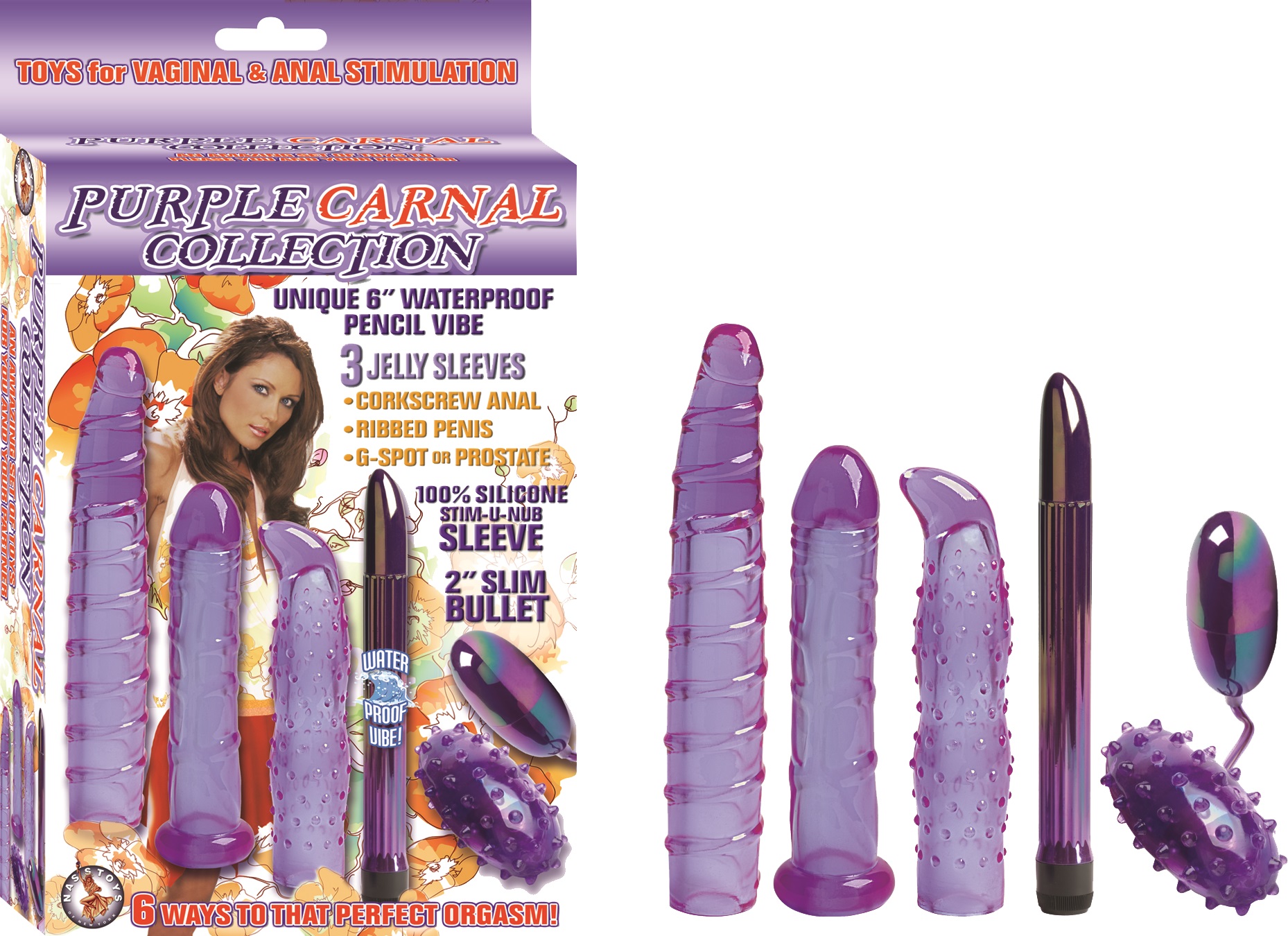 Purple+Carnal+Collection+Waterproof+Vibrator+Kit