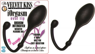 The Velvet Kiss Collection iOrgasm Oval Tip Orgasm Intensifier Weighted Ball Watrproof Silicone