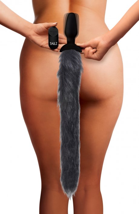 Remote+Control+Vibrating+Fox+Tail+Anal+Plug