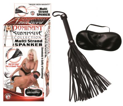 Dominant Submissive Multi Strand Spanker Black