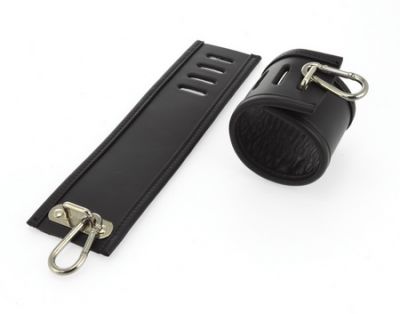Deluxe Ankle Cuffs with Bracket and Carabine hooks (small)