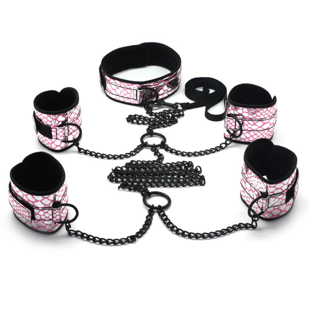 Faux+Leather+Collar+To+Wrist+And+Ankle