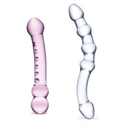 Glas Double Pleasure Dildo Set 2pc