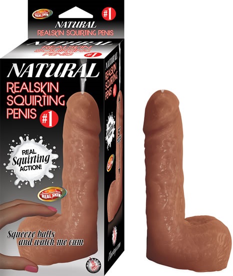 Natural+Realskin+Squirting+Penis+%231+Waterproof+6+Inch