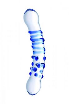 Blu Dual Ended Glass Dildo