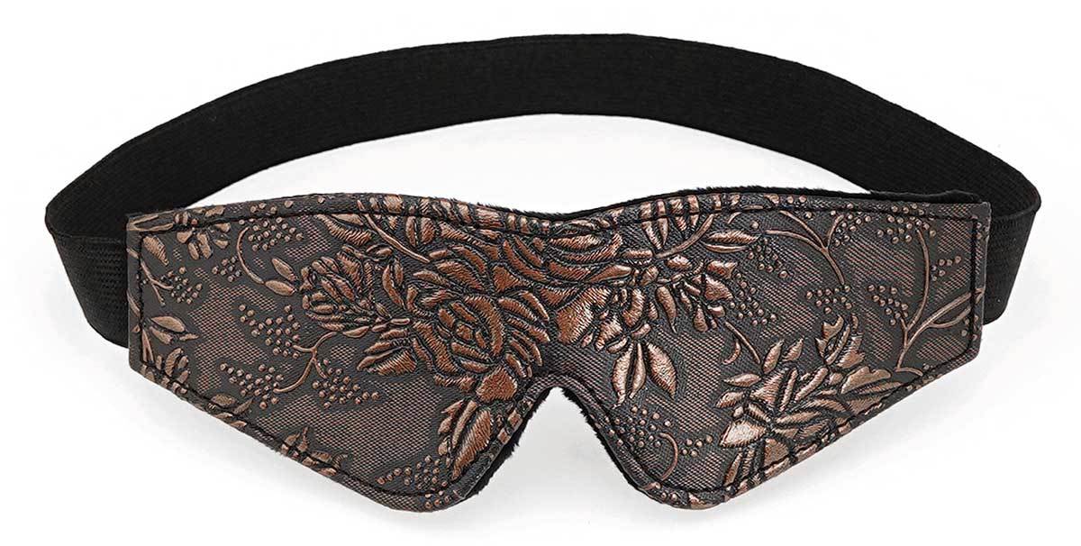 Floral+Print+PU+Blindfold