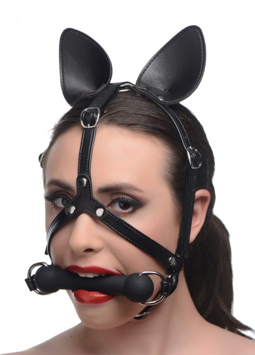 Dark+Horse+Pony+Head+Harness+with+Silicone+Bit
