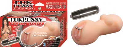 Fukpussy Pierced Vagina Pussy Masturbator With Bullet