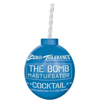 The Bomb Masturbator Cocktail Textured Stroker Sleeve Blue