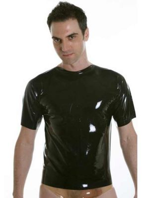 Black Latex Short Sleeve T-Shirt