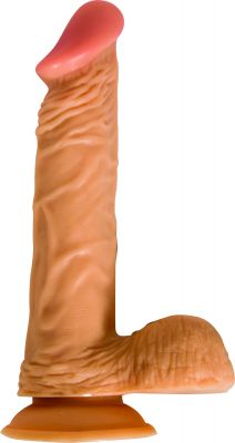 All American Whopper 8 inch Vibrating Dildo  with Balls