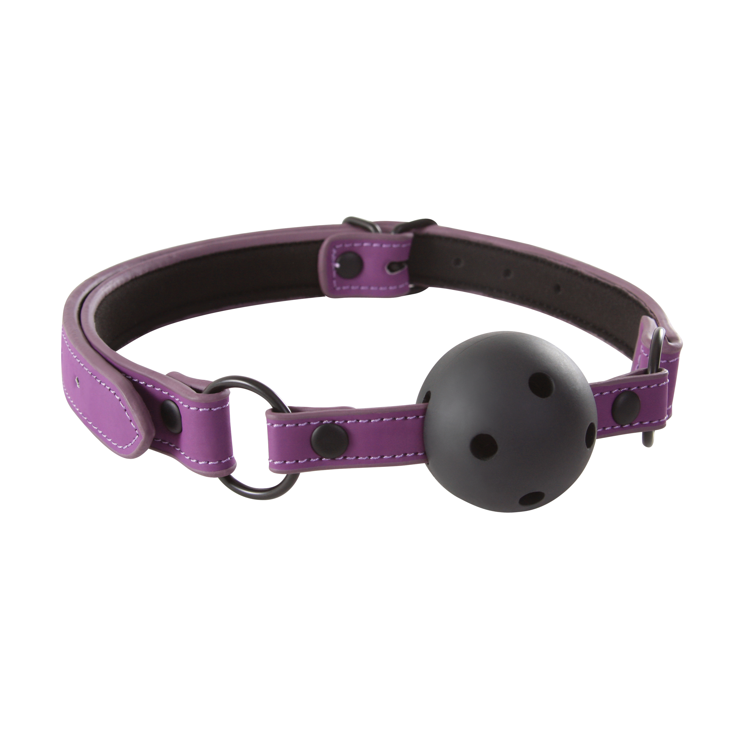 Lust+Bondage+Ball+Gag+-+Purple%2FBlack