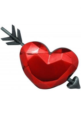 Heart Cup With Plastic Arrow Straw Holds 16 Ounces