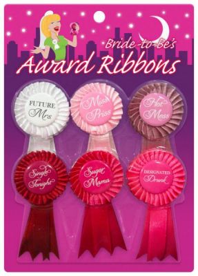 Bride To Be's Award Ribbons 6 Each Per Pack