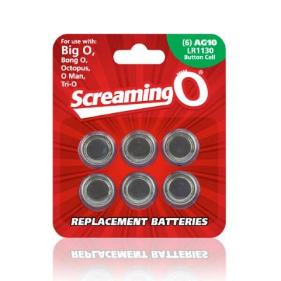 Screaming O Batteries AG10 LR1130 Button Cell 6 Pack