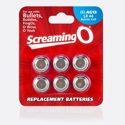 Screaming O Batteries AG13 LR44 Button Cell 6 Pack