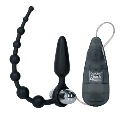 Booty Call Booty Double Dare Silicone Wired Anal Probe With Beads