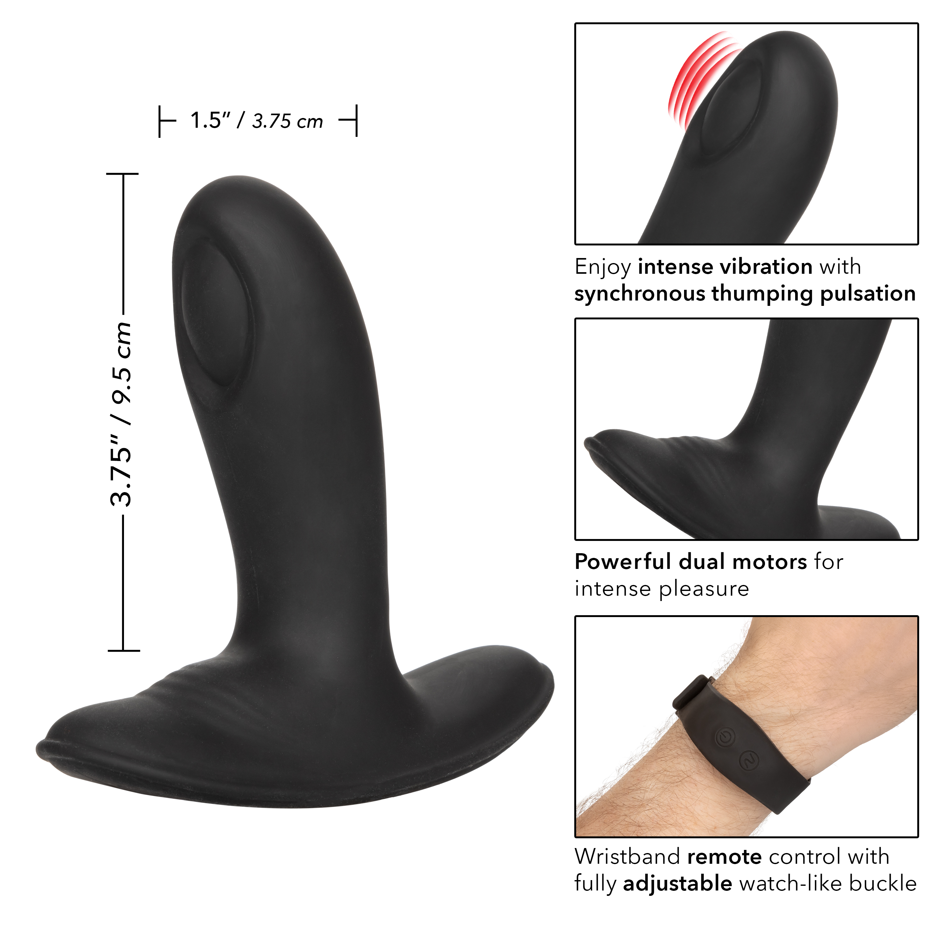 Eclipse+Wristband+Remote+Pulsing+Probe+Anal+Probe+Silicone+Waterproof