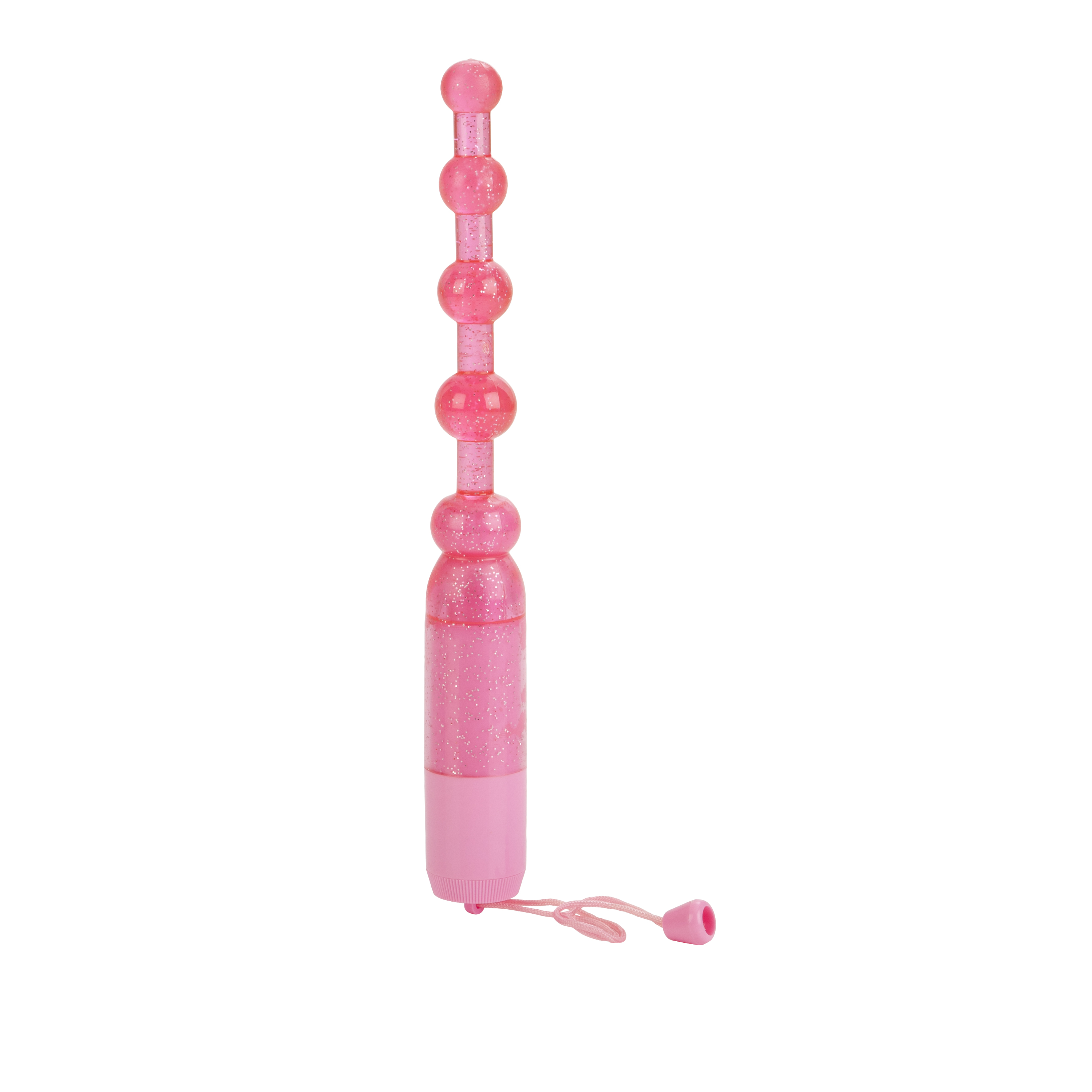 Waterproof+Vibrating+Pleasure+Beads+Glittered+Probe+4.5+Inch