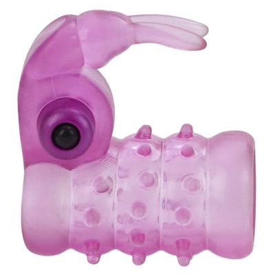 Basic Essentials Stretchy Vibrating Bunny Enhancer Waterproof