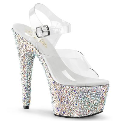 Multi Sized Rhinestones Sandals